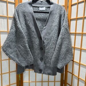 Old Navy Charcoal Button-Up Cardigan